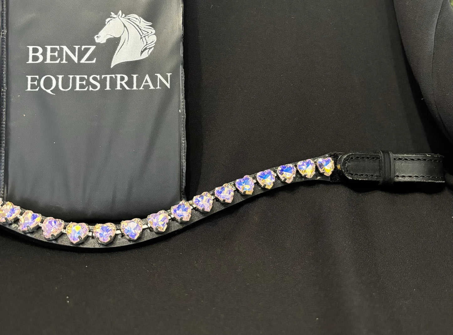 Swarovski U-Shape Bracelet Baby Pink Heart Black Benz Equestrian