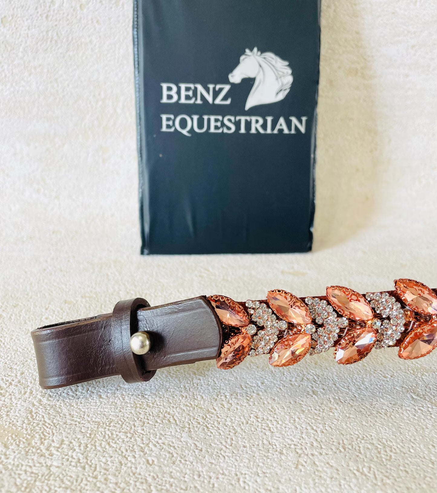 メガスパークル額革 ドロップスワロフスキー 5色 Benz Equestrian