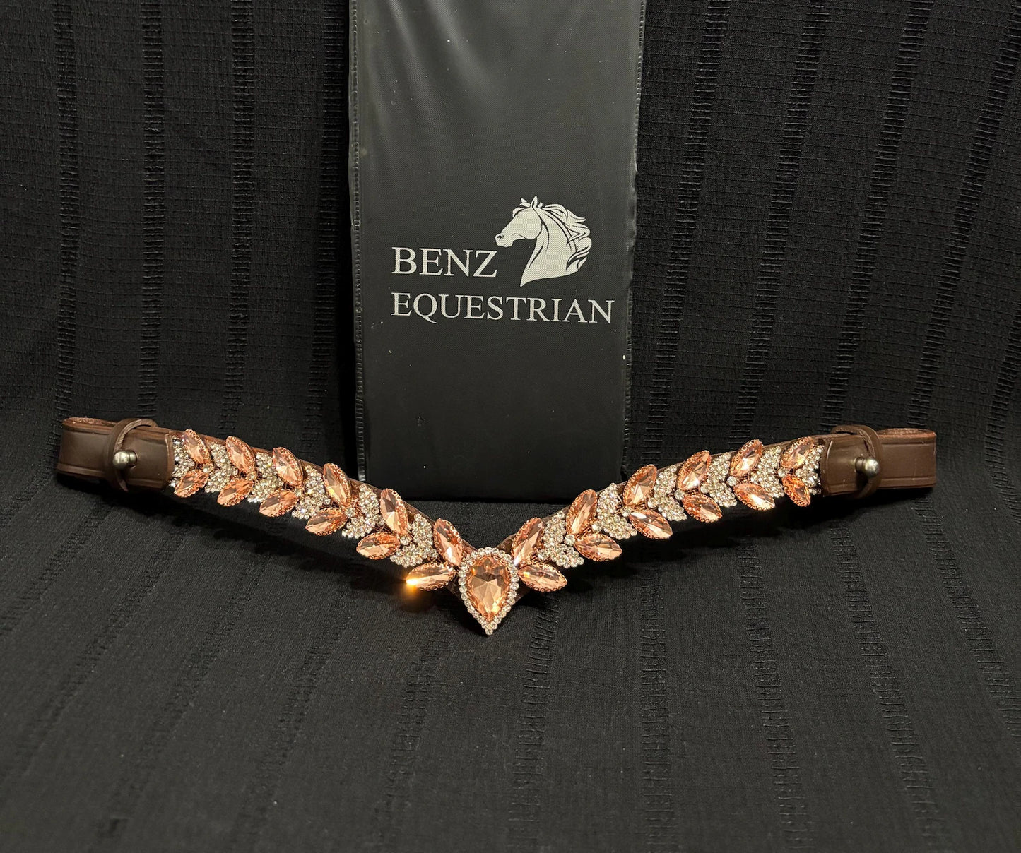 メガスパークル額革 ドロップスワロフスキー 5色 Benz Equestrian