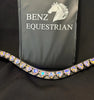 【ラスト1点】スワロフスキーUシェイプ額革 ユニコーンピンク ハート ブラック Benz Equestrian