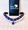 スワロフスキードロップ額革 6色展開 本革 Benz Equestrian