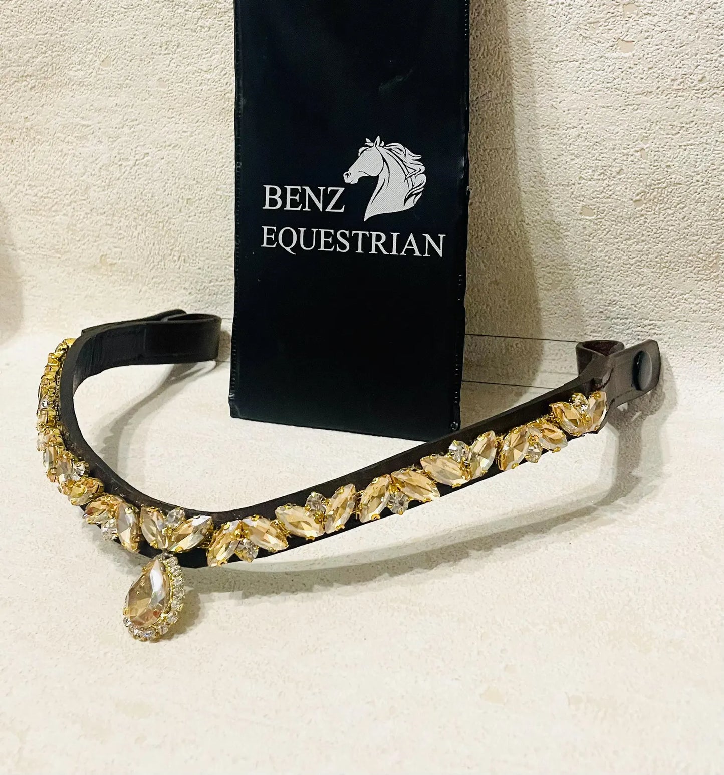 Swarovski Mega Bling Bracelet Clear Drop Black Benz Equestrian