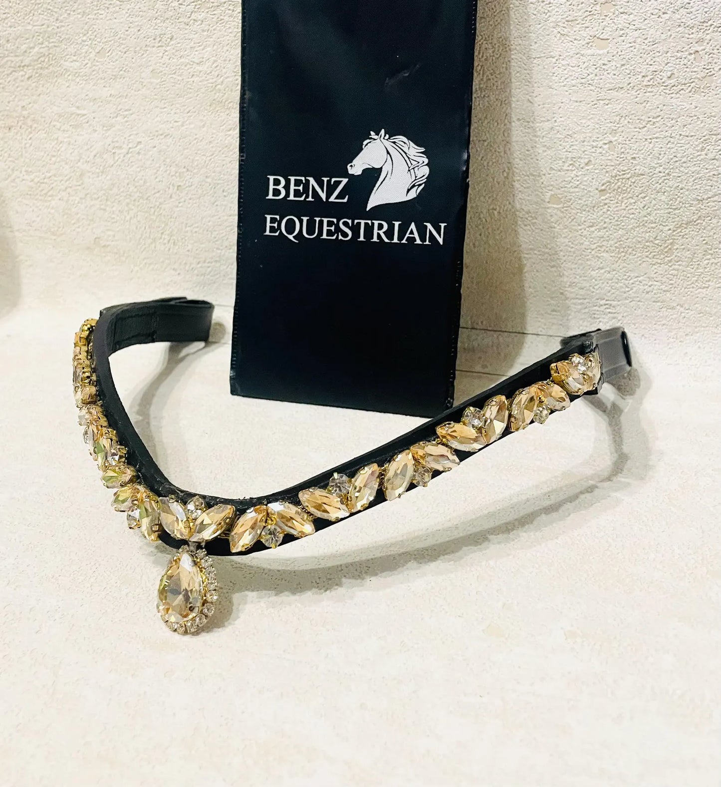 Swarovski Mega Bling Bracelet Clear Drop Black Benz Equestrian