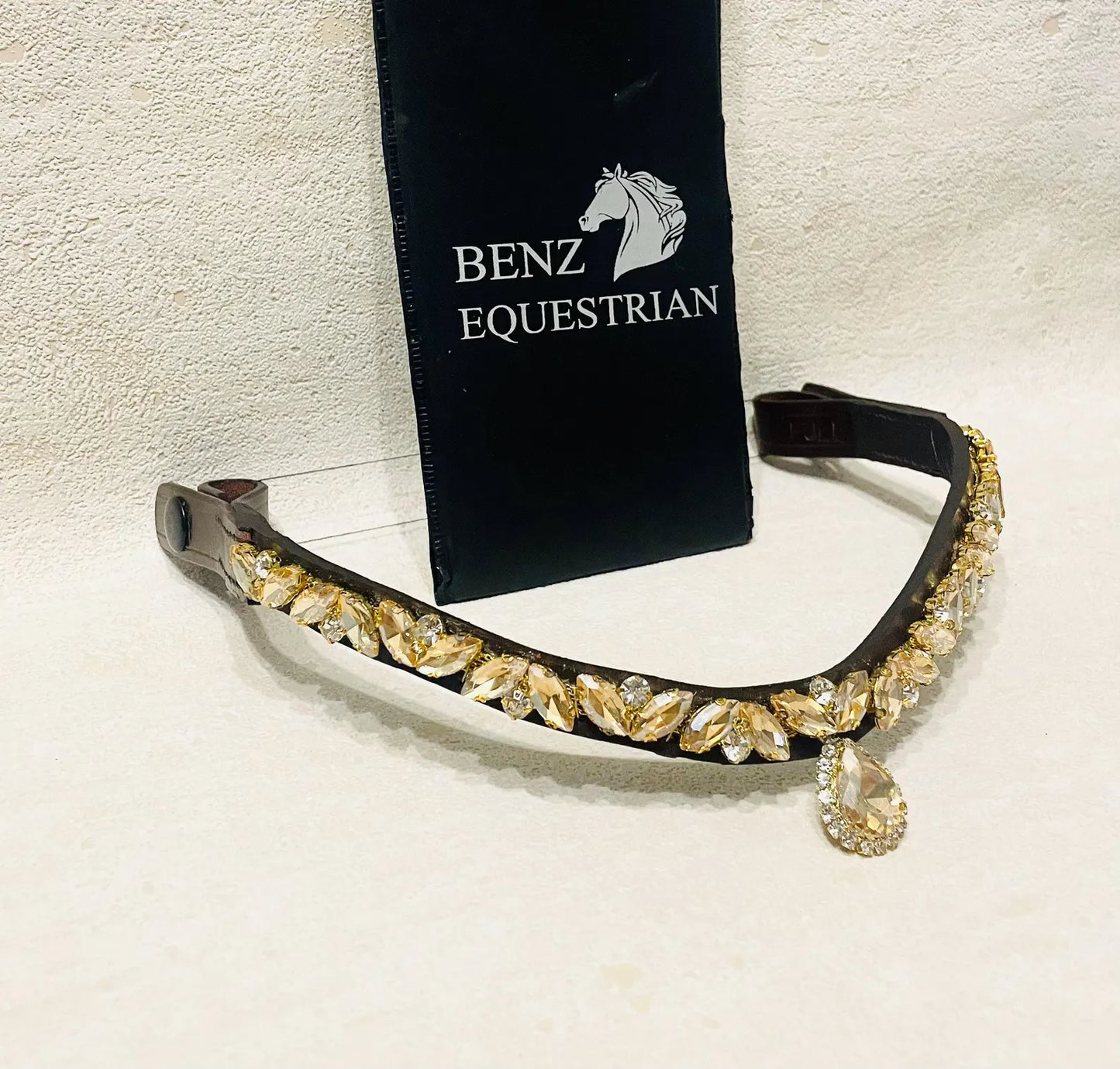Swarovski Mega Bling Bracelet Clear Drop Black Benz Equestrian