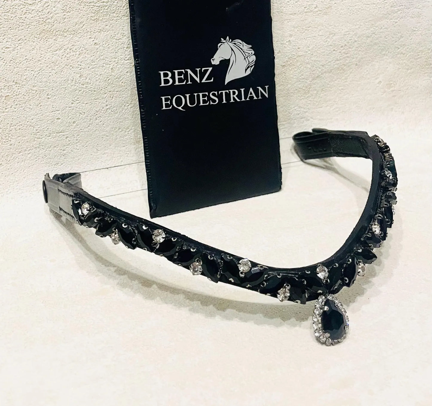Swarovski Mega Bling Bracelet Clear Drop Black Benz Equestrian