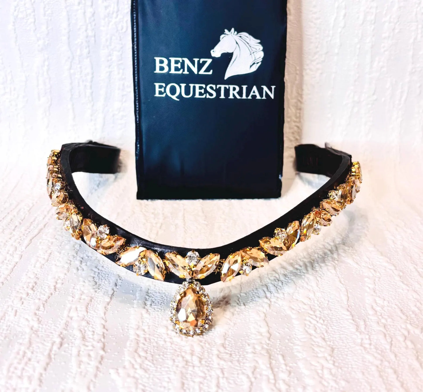 Swarovski Mega Bling Bracelet Clear Drop Black Benz Equestrian