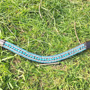 Big Swarovski Crystal Bracelet Turquoise Benz Equestrian