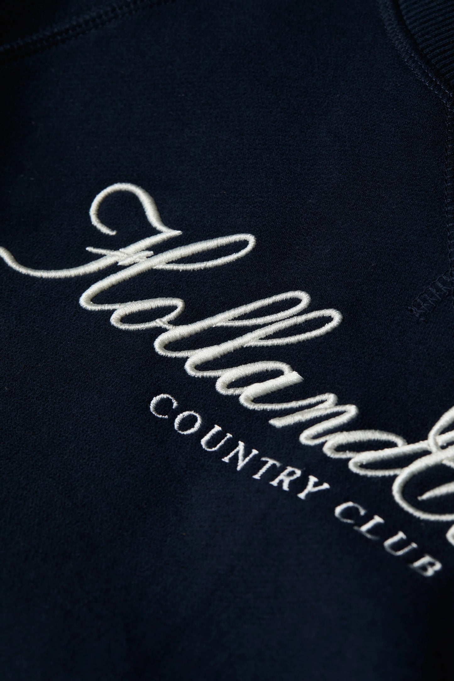 Logo sweatshirt top in dark navy/grey Holland Cooper