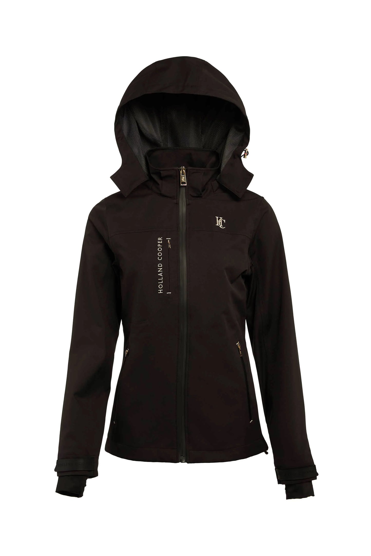 Holland Cooper Fully Waterproof Pro Rain Jacket Black Women's