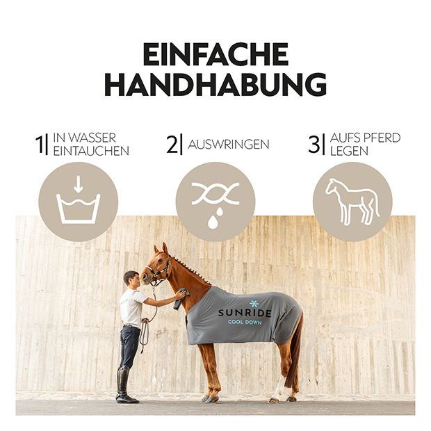 Insect-repellent horse blanket, white, Sunride