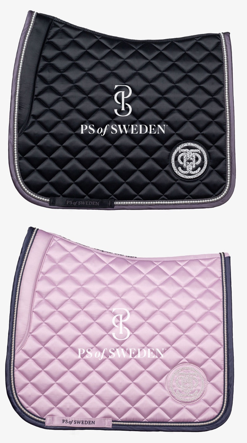 パール付き馬場用ゼッケン 肉厚パッド ブラック/フローズンライラック Ps of Sweden