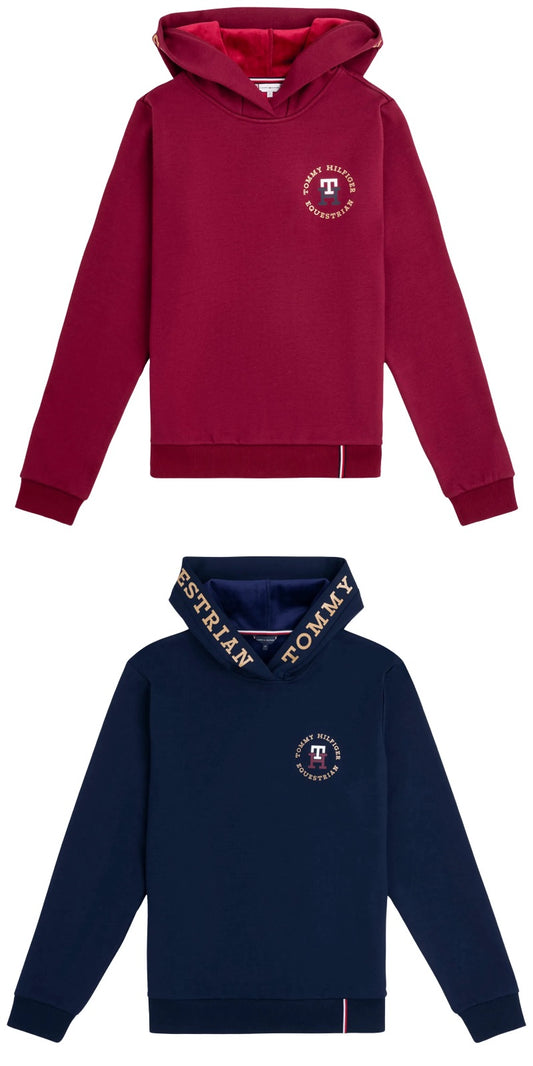 乗馬用スウェットパーカー 裏起毛 レディース ネイビー/ルージュ Tommy Hilfiger Equestrian