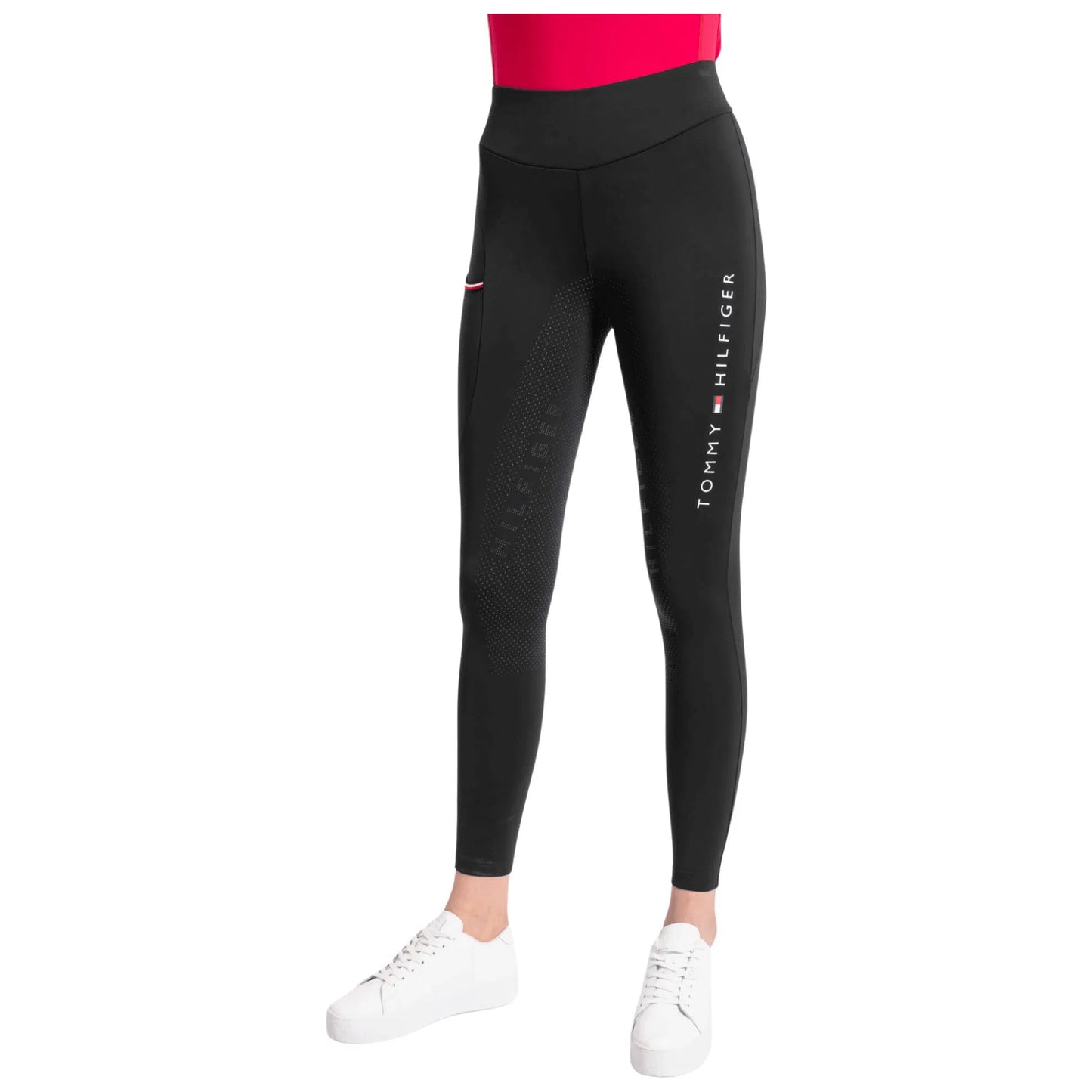 Winter fleece-lined stretch leggings, Full Grip, White/Black/Navy/Rouge, Tommy Hilfiger Equestrian
