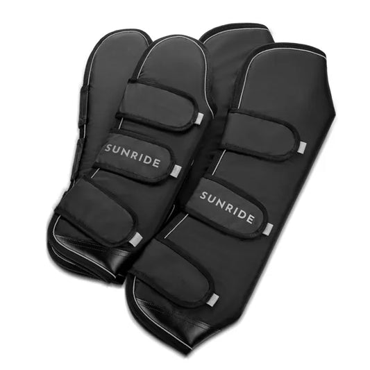 Soft genuine leather, no opening, with one pull handle, black/brown Sunride