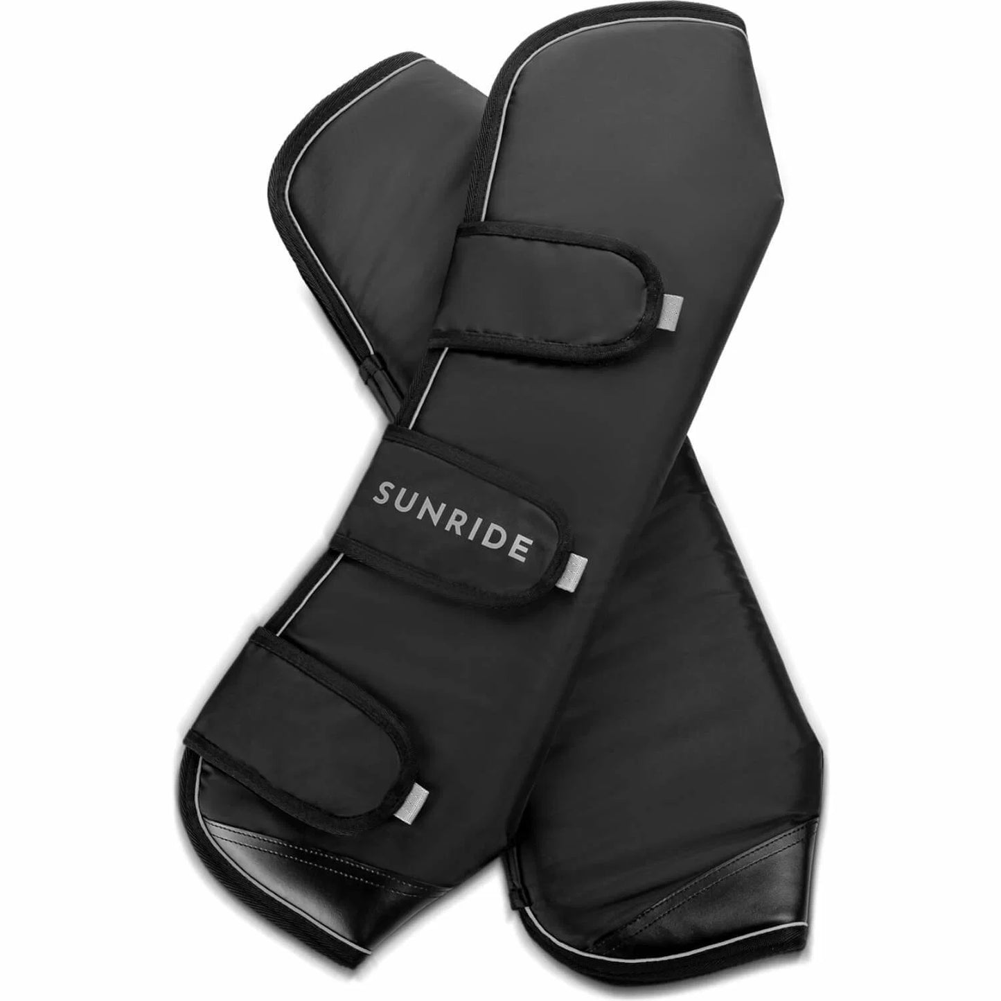 Soft genuine leather, no opening, with one pull handle, black/brown Sunride