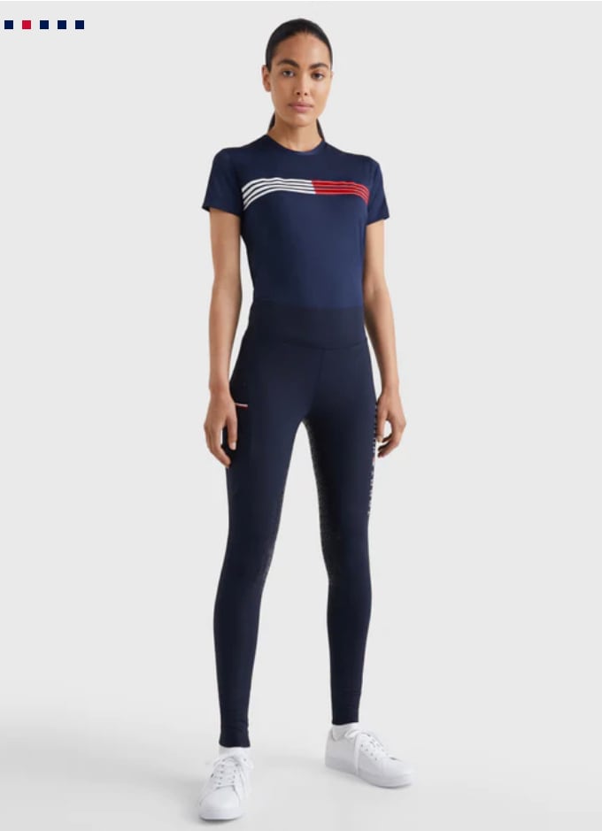 乗馬用エコパフォーマンスTシャツ レディース 半袖 Tommy Hilfiger Equestrian 2022AW