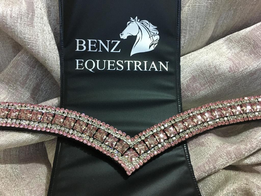 Vシェイプスワロフスキー額革 Benz Equestrian