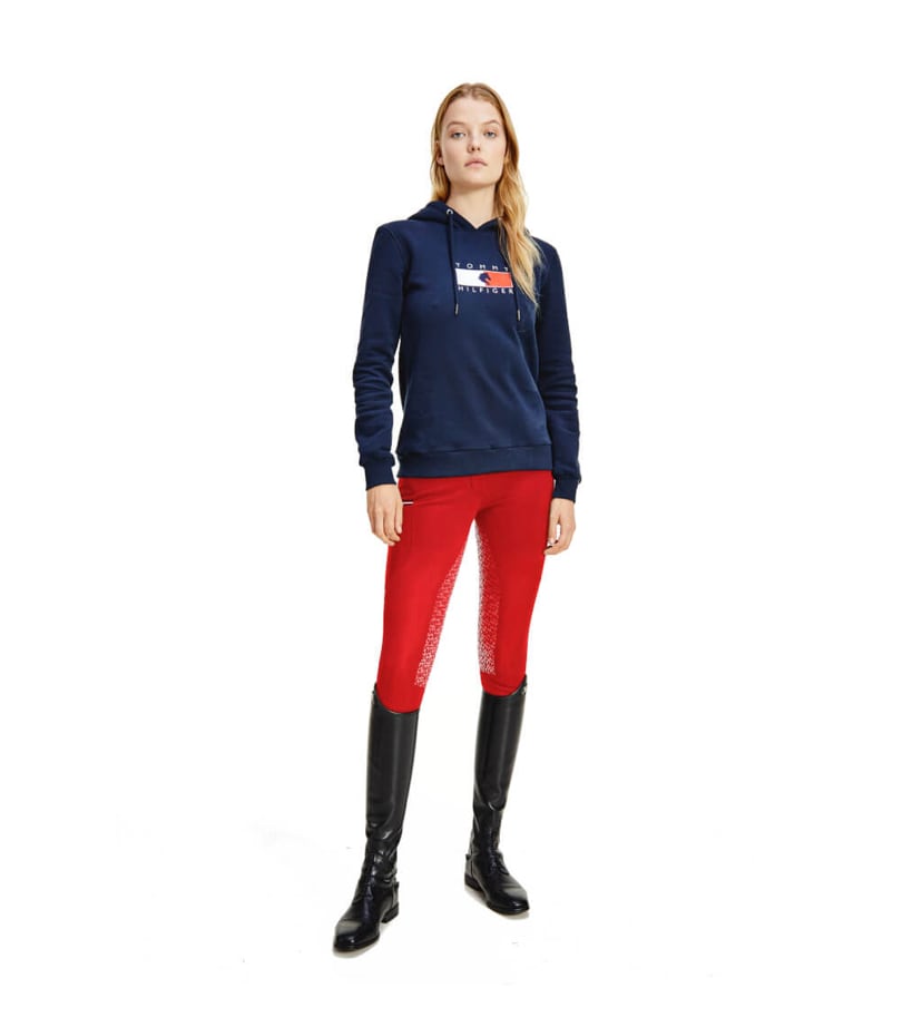 乗馬用レディースパーカー Tommy Hilfiger Equestrian ダークブルー・レッド・ムーンストーン