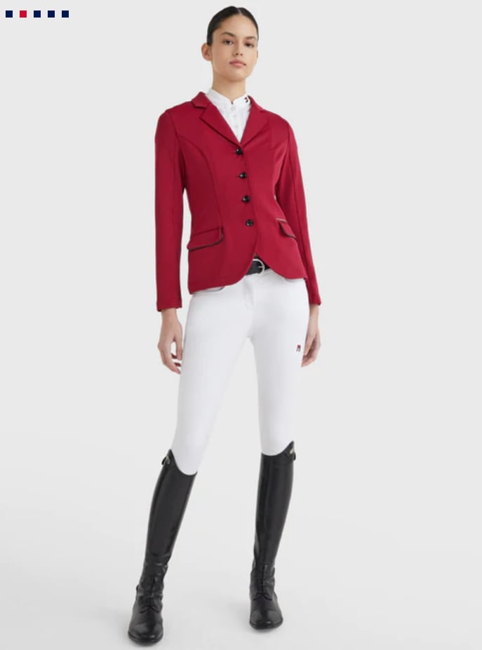 じょうらん ショージャケット レディース Tommy Hilfiger Equestrian ブラック・ロイヤルベリー