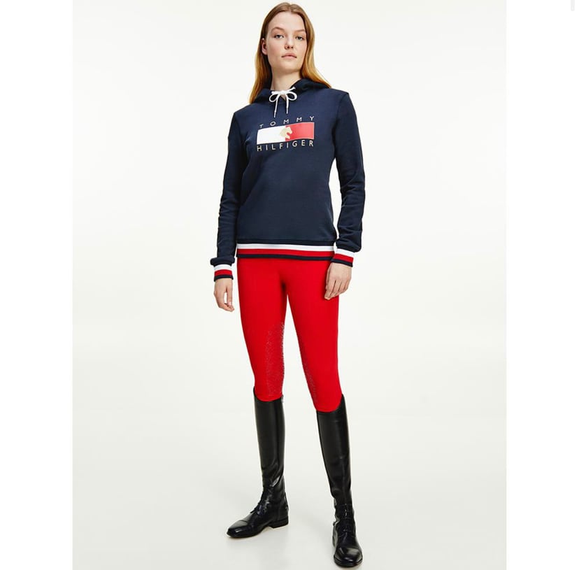 乗馬用レディースパーカー Tommy Hilfiger Equestrian ダークブルー・レッド・ピンク