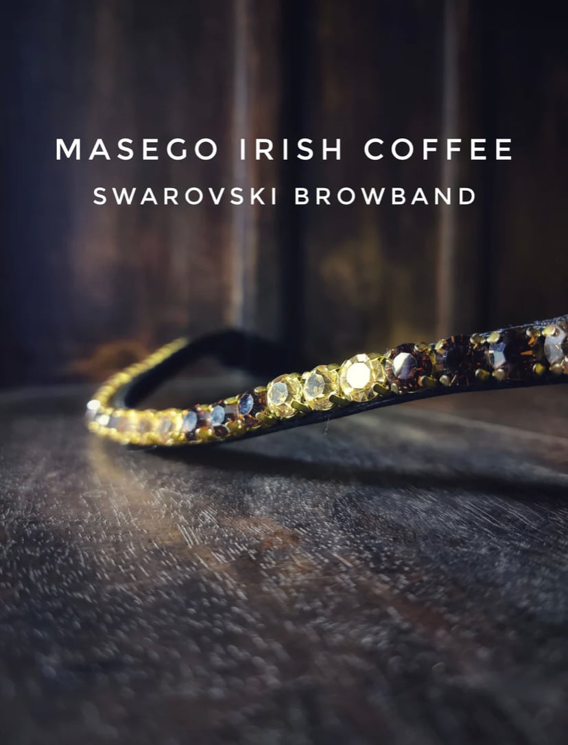 【即日配送】スワロフスキー額革 アイリッシュコーヒー Masego