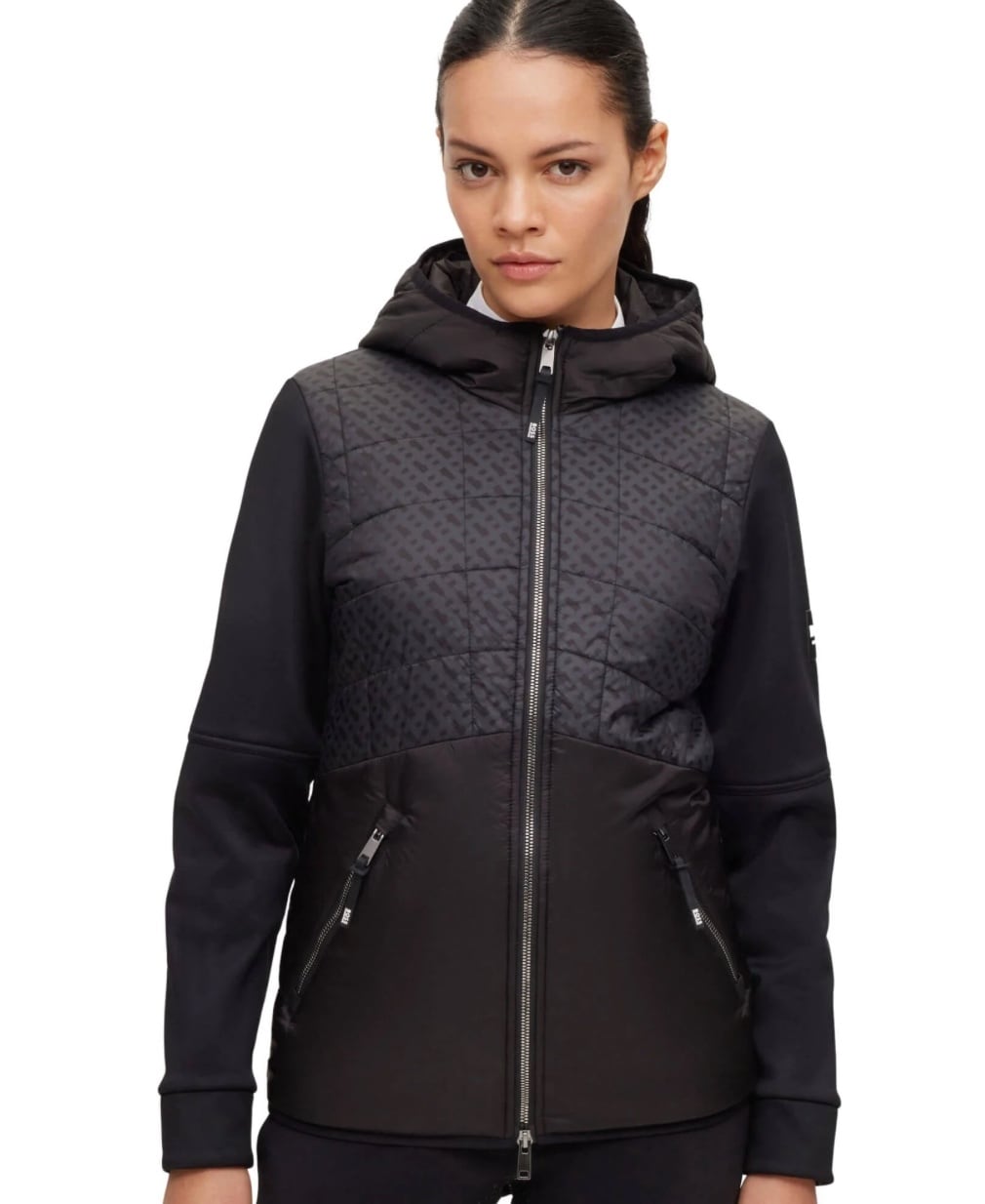 Horse riding training jacket, waterproof and windproof, Boss, women's, black