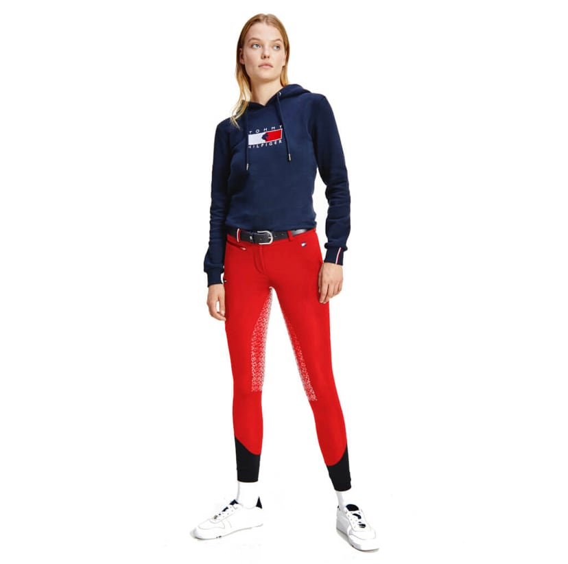 冬用キュロット フルグリップ 防水 レディース Tommy Hilfiger Equestrian ダークブルー/レッド