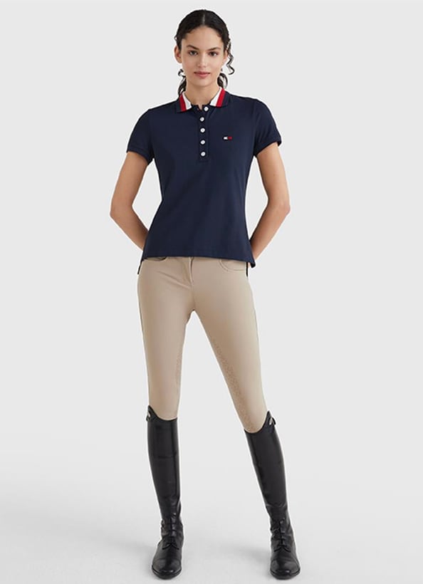 乗馬用ポロシャツ 半袖 レディース Tommy Hilfiger Equestrian