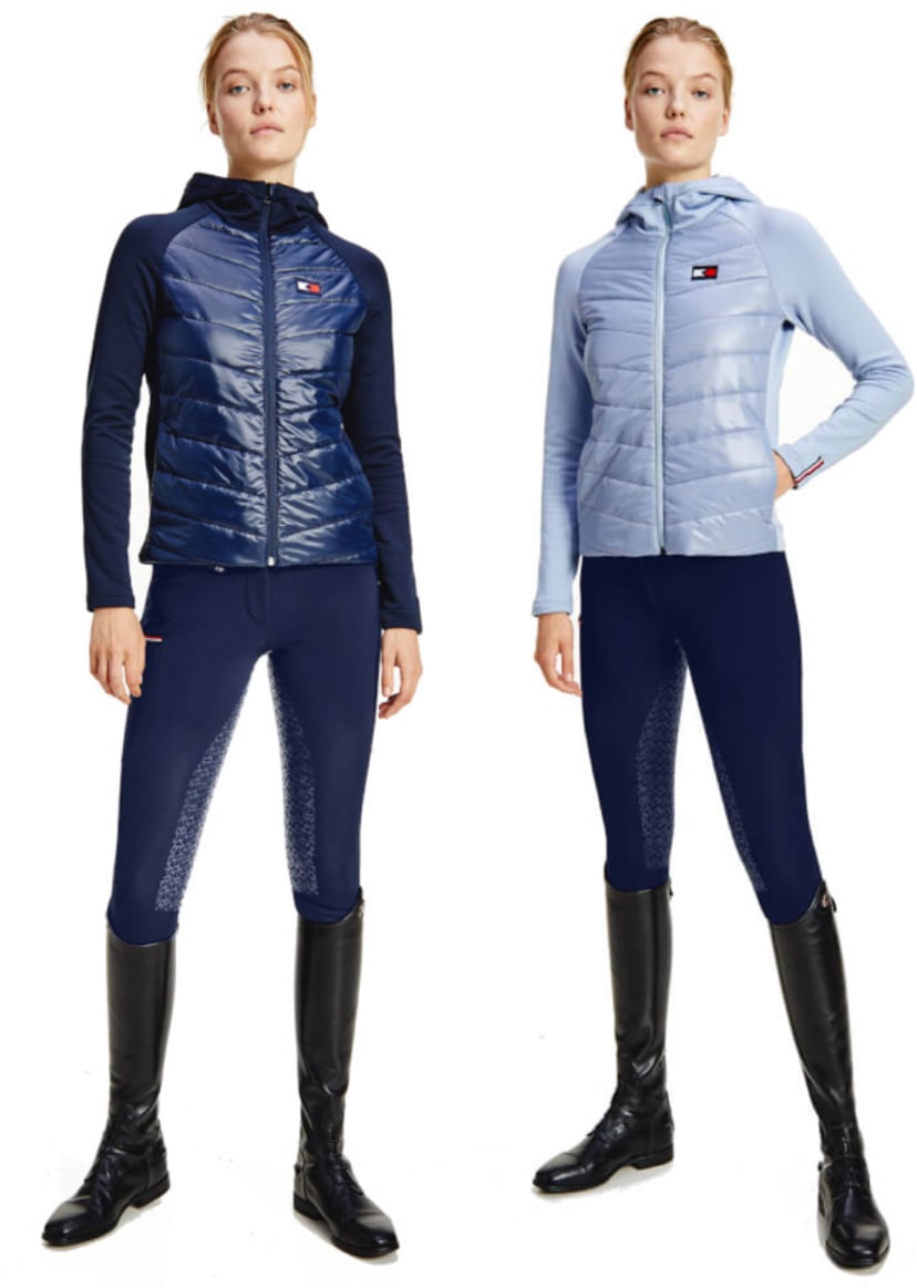 フード付きジャケット レディース Tommy Hilfiger Equestrian ダークブルー・ムーンストーン