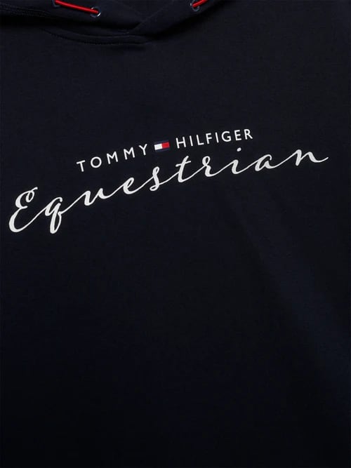 乗馬用スェットパーカー 色褪せ防止加工 レディース Tommy Hilfiger Equestrian ネイビー