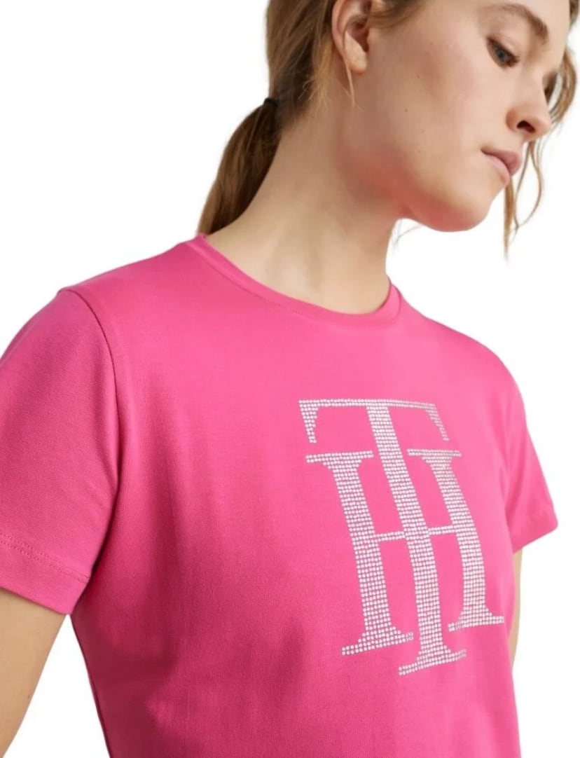 【2023SS】ラインストーン Tシャツ レディース Tommy Hilfiger Equestrian