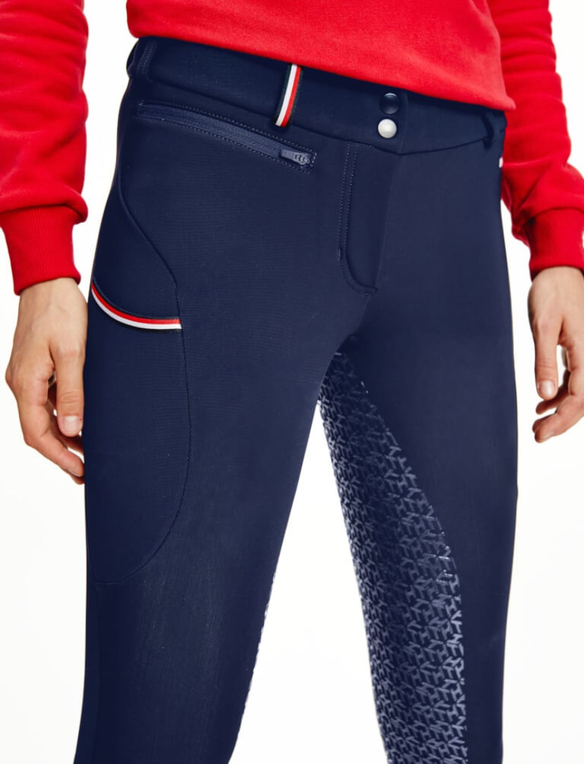 冬用キュロット フルグリップ 防水 レディース Tommy Hilfiger Equestrian ダークブルー/レッド