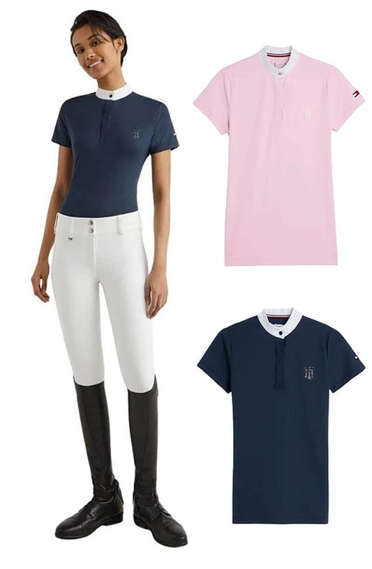 フレッシュエア競技用シャツ ラインストーン レディース Tommy Hilfiger Equestrian ショーシャツ