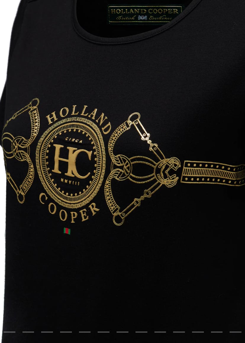 【即日配送】Holland Cooper ロゴTシャツ レディース ブラック・カーキ