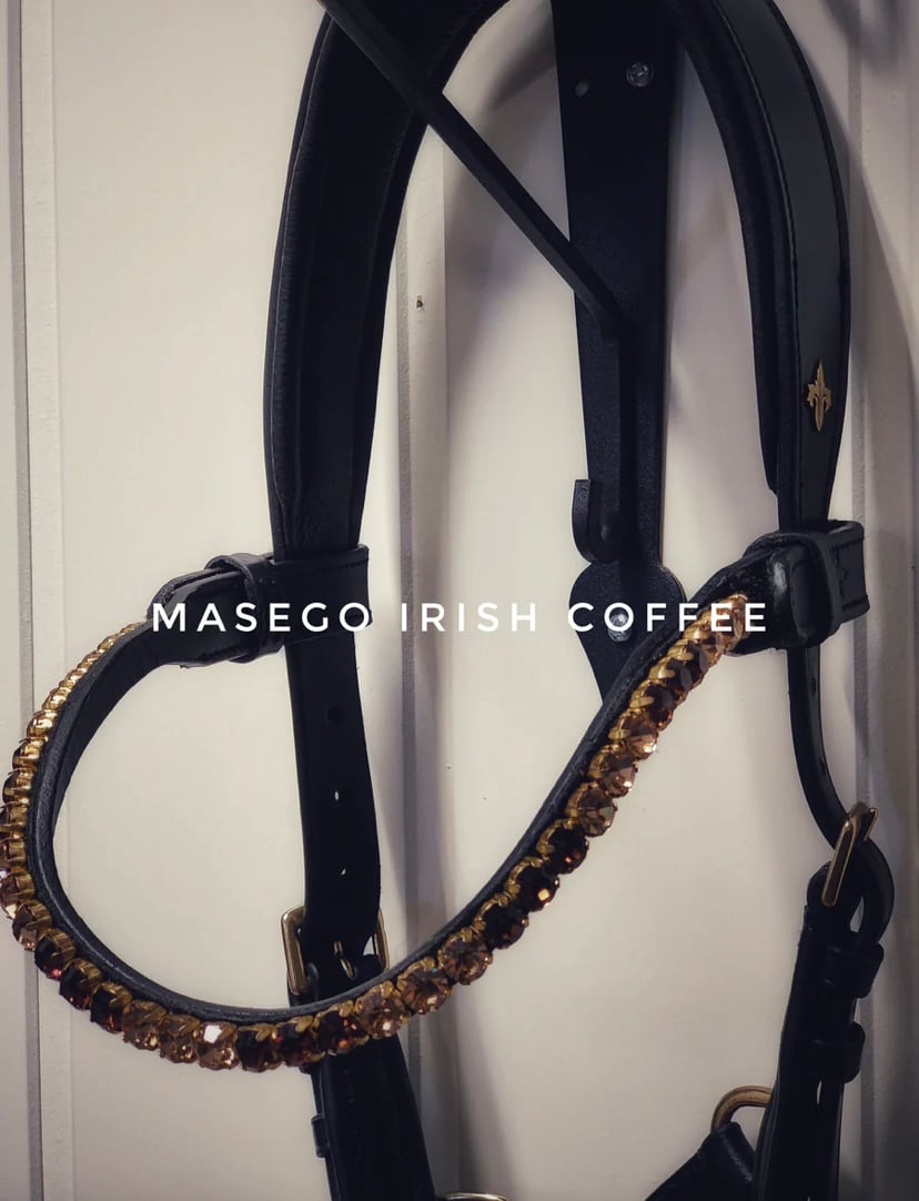 スワロフスキー額革 アイリッシュコーヒー Masego｜乗馬用品店レクシア