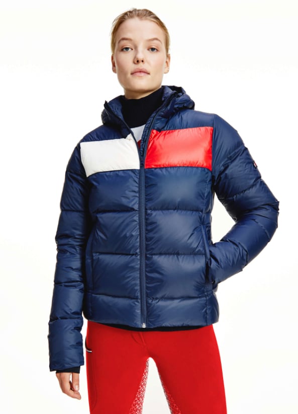 乗馬用ダウンジャケット レディース 撥水加工 Tommy Hilfiger Equestrian ダークブルー・ムーンストーン