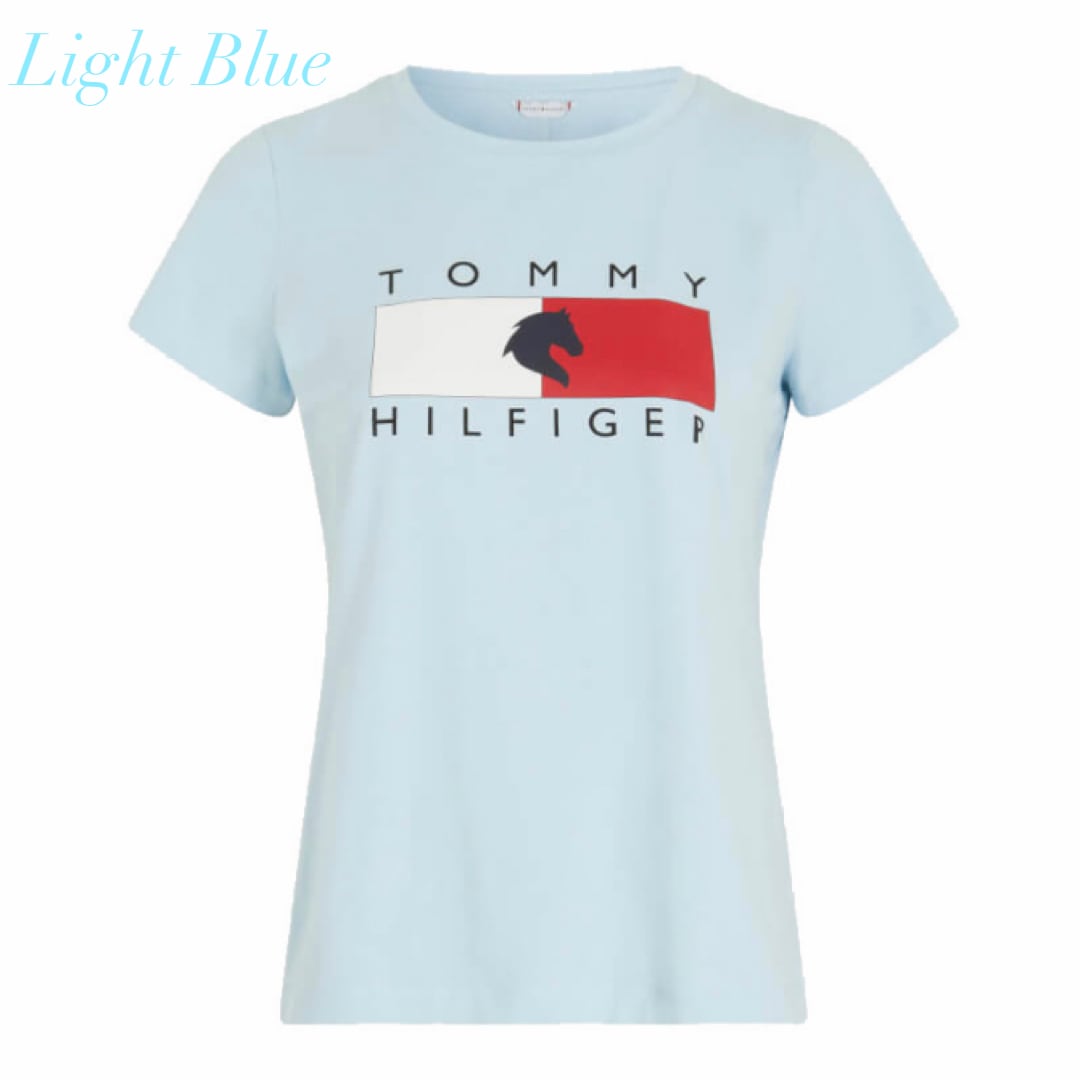 乗馬用レディースTシャツ Tommy Hilfiger Equestrian ダークブルー・レッド・ピンク・ライトブルー