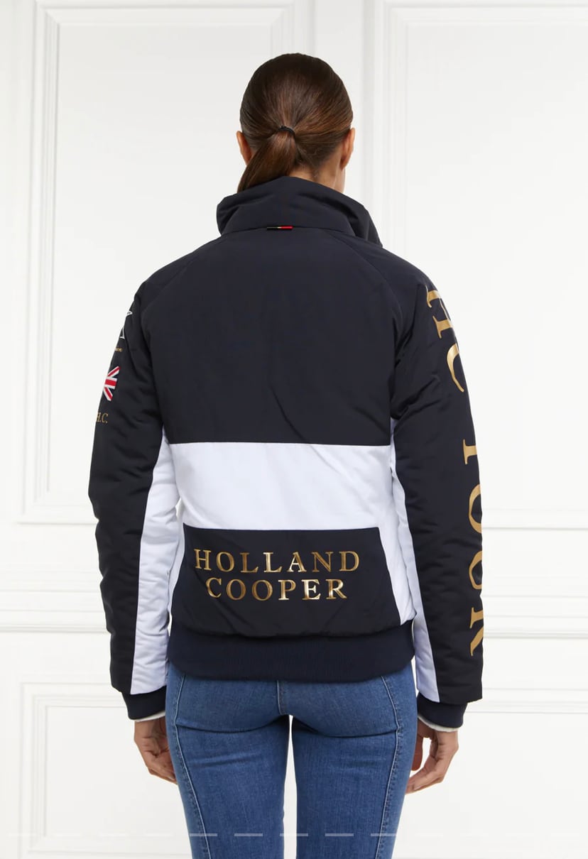 ダウンシェルジャケット 防水 ネイビー Holland Cooper