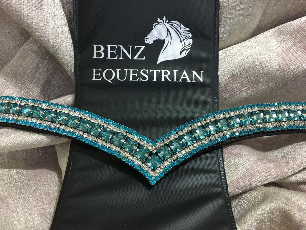 Vシェイプスワロフスキー額革 Benz Equestrian