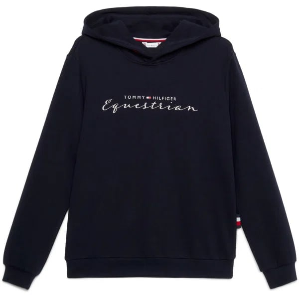 乗馬用スェットパーカー 色褪せ防止加工 レディース Tommy Hilfiger Equestrian ネイビー