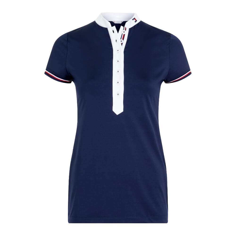 【即日配送】競技用シャツ レディース Tommy Hilfiger Equestrian ダークブルー ホワイト スカイブルー