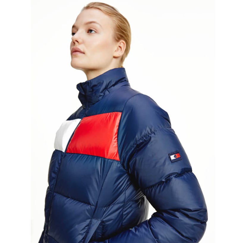 乗馬用ダウンジャケット レディース 撥水加工 Tommy Hilfiger Equestrian ダークブルー・ムーンストーン