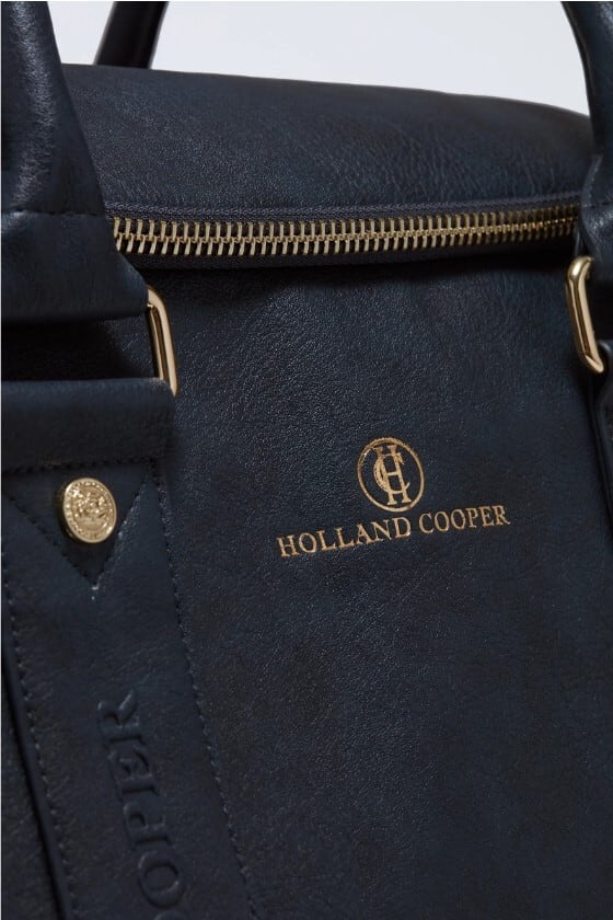 乗馬バッグ ブーツ・ヘルメット収納バッグ レザー ネイビー Holland Cooper