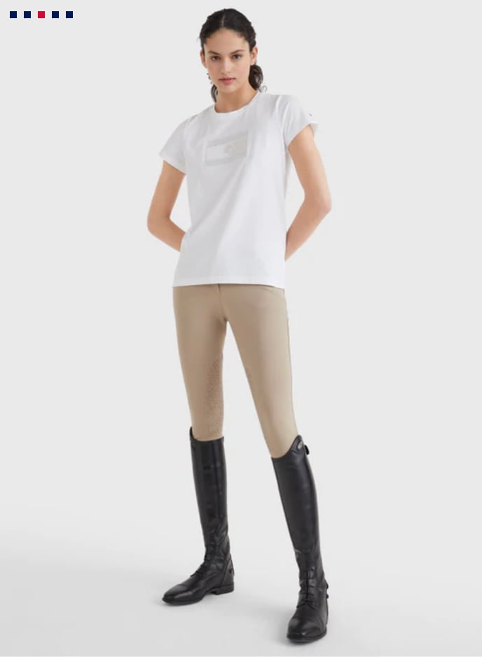 ビックロゴTシャツ レディース Tommy Hilfiger Equestrian 乗馬用Tシャツ