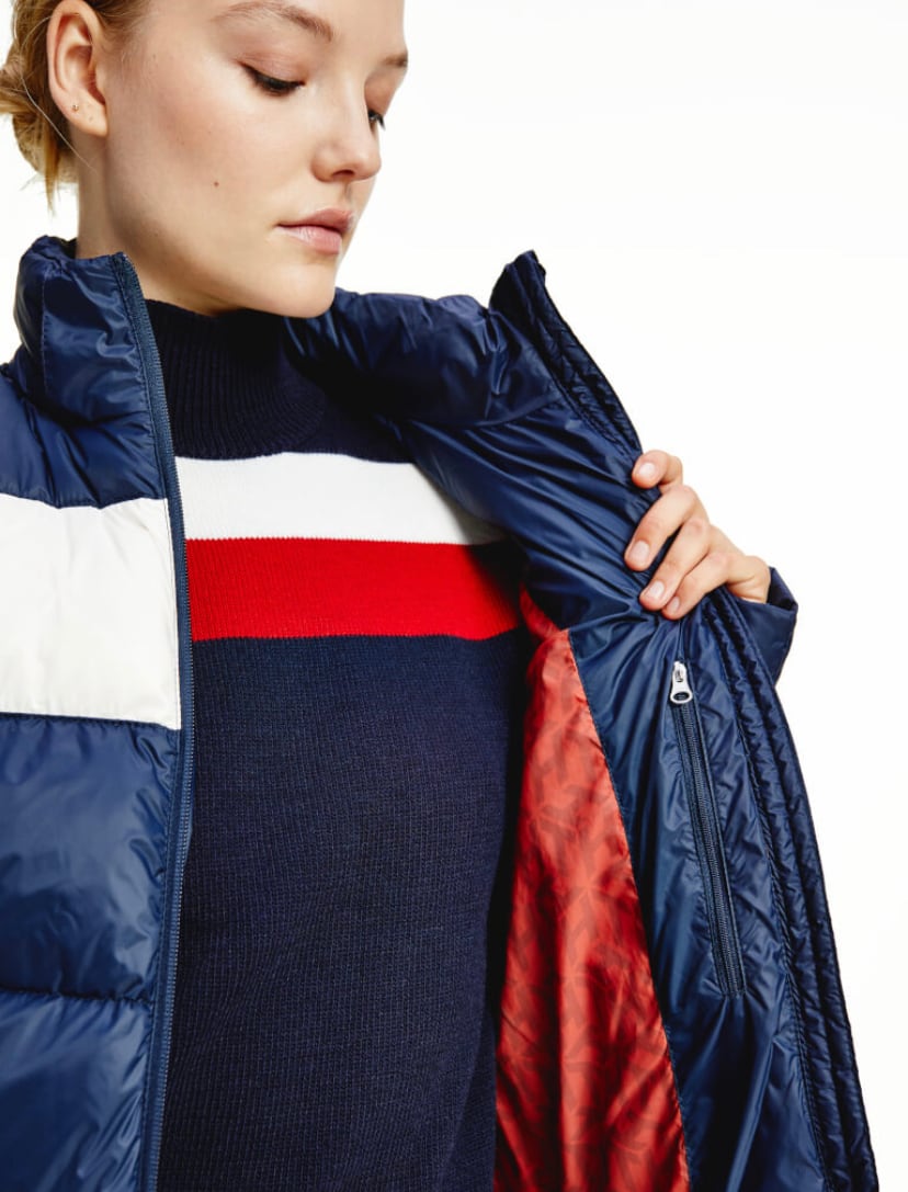 乗馬用ダウンジャケット レディース 撥水加工 Tommy Hilfiger Equestrian ダークブルー・ムーンストーン