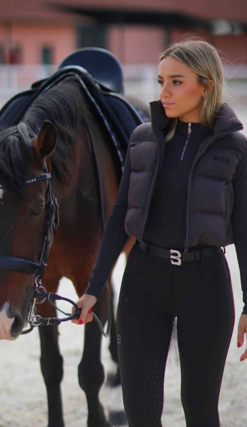 レディース乗馬用キュロット 4Wayストレッチ素材 エスプレッソ ニー/フルグリップ Bullet Equestrian design