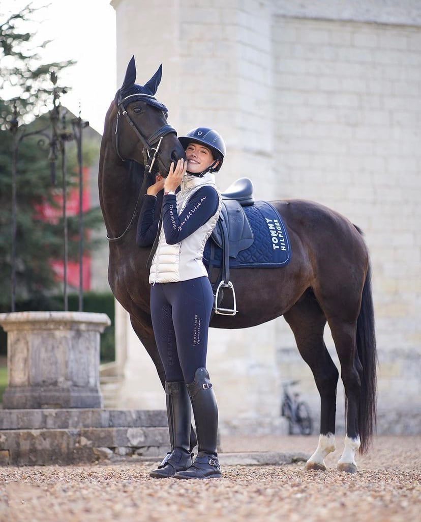 ワッフルキルティングゼッケン ネイビー 馬場用 Tommy Hillfiger Equestrian｜乗馬用品店レクシア