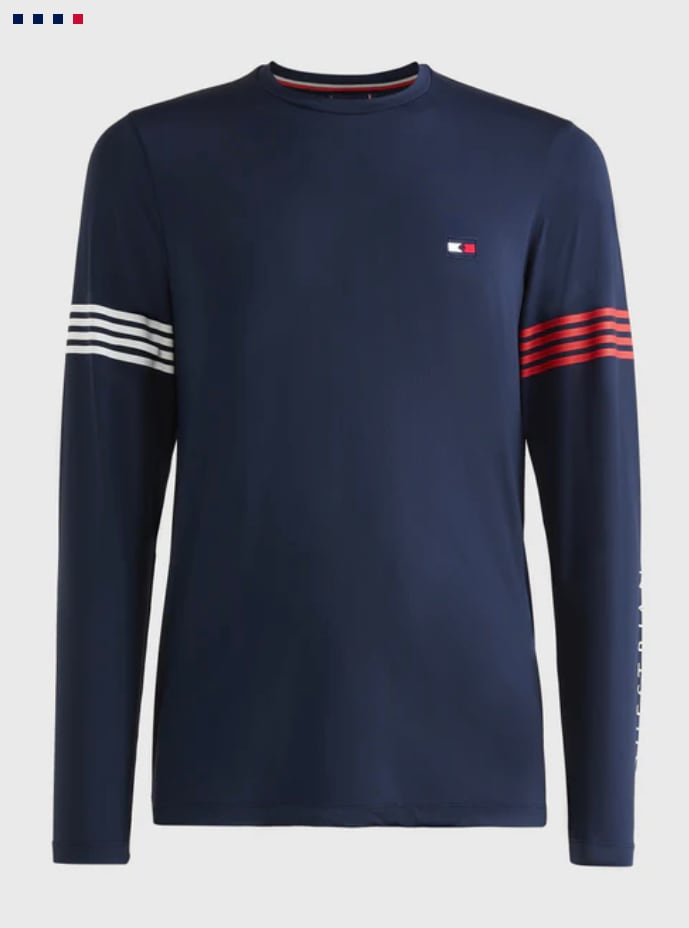 乗馬用エコパフォーマンスTシャツ メンズ 長袖 Tommy Hilfiger Equestrian 2022AW